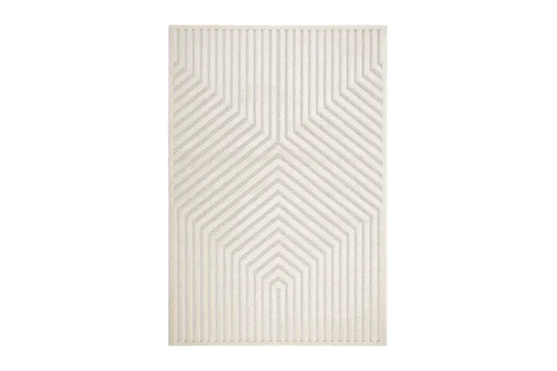 Tasokudottu matto Jaslin 140x200 Suorakaiteen muotoinen, Kerma