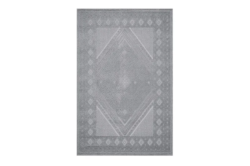 Tasokudottu matto Jaslin 200x290 Suorakaiteen muotoinen, Harmaa