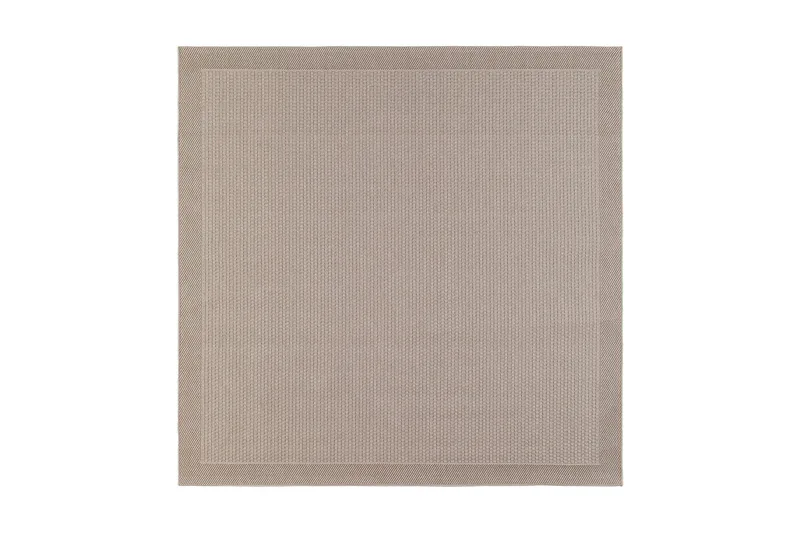 Tasokudottu matto Miami Neliö 200x200 cm, Luonnonväri