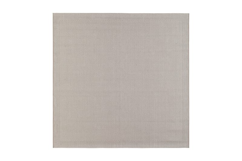 Tasokudottu matto Miami Neliö 200x200 cm, Valkoinen