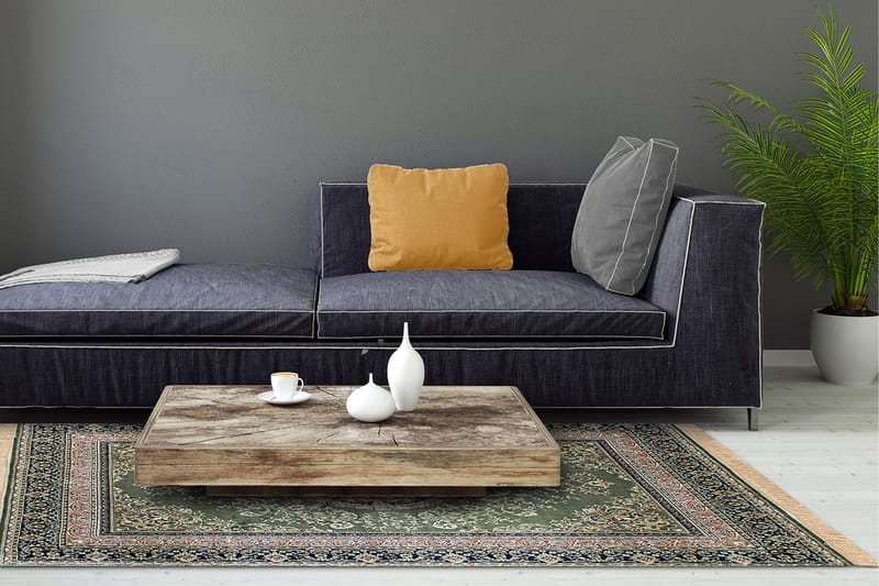 Itämainen Matto Casablanca Medallion 130x190 cm Vihreä - Vihreä - Kodintekstiilit & matot - Matto - Itämainen matto