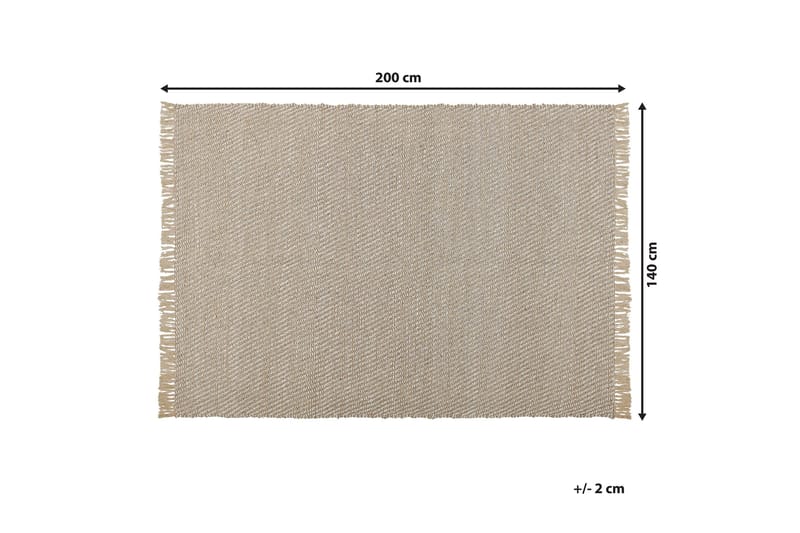 Matto 140 x 200 cm beige ALADAG - Beige - Kodintekstiilit & matot - Matto - Tasokudotut matot