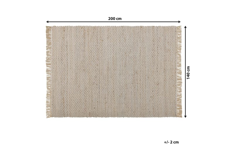 Matto 140 x 200 cm beige ZERDALI - Beige - Kodintekstiilit & matot - Matto - Tasokudotut matot