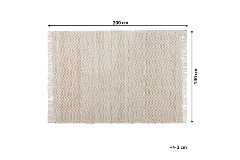 Matto beige 140 x 200 cm AFRIN - Beige - Kodintekstiilit & matot - Matto - Tasokudotut matot