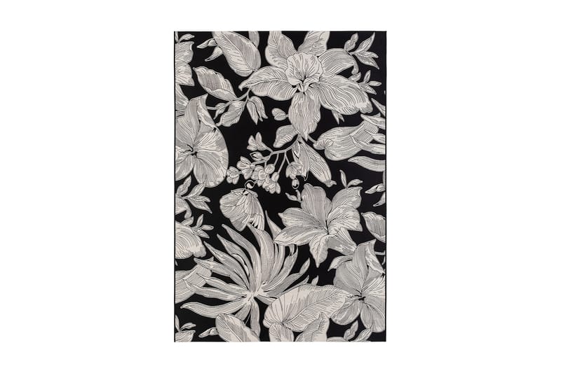 Tasokudottu Matto Domani Flower 160x230 cm Musta - Musta - Kodintekstiilit & matot - Matto - Tasokudotut matot