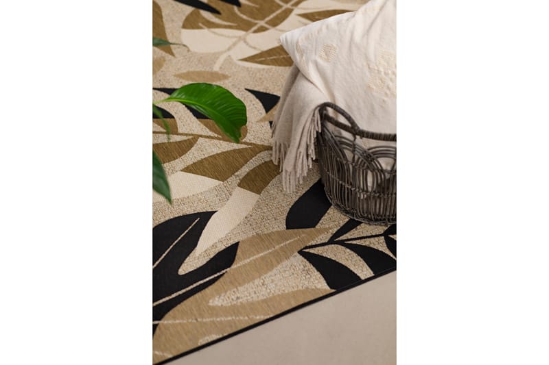 Tasokudottu Matto Domani Monstera 200x290 cm Moniväri - Monivärinen - Kodintekstiilit & matot - Matto - Tasokudotut matot