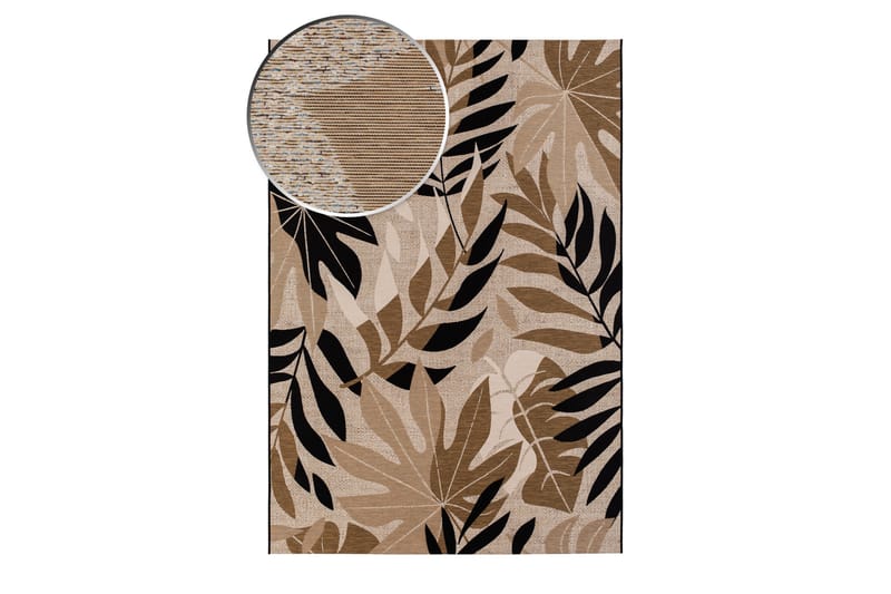 Tasokudottu Matto Domani Monstera 200x290 cm Moniväri - Monivärinen - Kodintekstiilit & matot - Matto - Tasokudotut matot