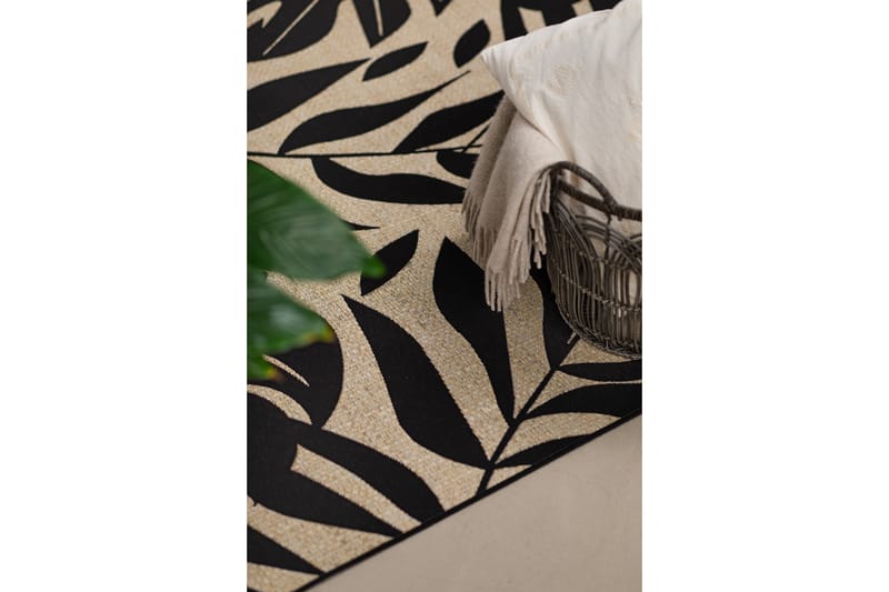 Tasokudottu Matto Domani Monstera 240x330 cm Musta - Musta - Kodintekstiilit & matot - Matto - Tasokudotut matot