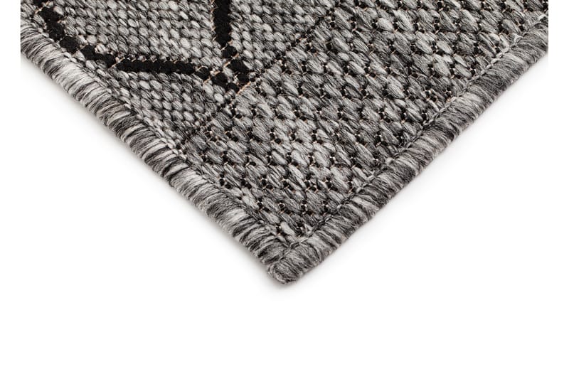 Tasokudottu Matto Madrid Bell 80x340 cm Harmaa/Musta - Kodintekstiilit & matot - Matto - Tasokudotut matot