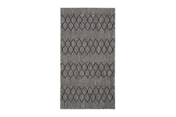 Tasokudottu Matto Madrid Bell 80x340 cm Harmaa/Musta
