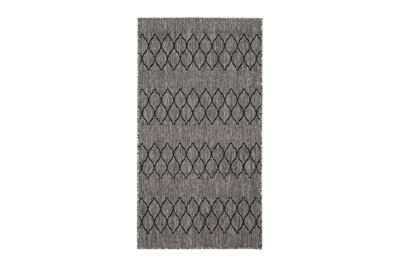 Tasokudottu Matto Madrid Bell 80x340 cm Harmaa/Musta - Kodintekstiilit & matot - Matto - Tasokudotut matot