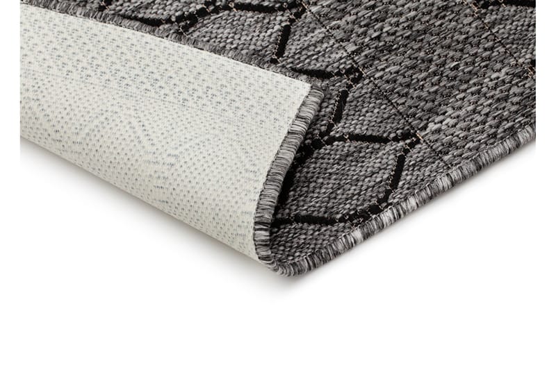 Tasokudottu Matto Madrid Bell 80x340 cm Harmaa/Musta - Kodintekstiilit & matot - Matto - Tasokudotut matot