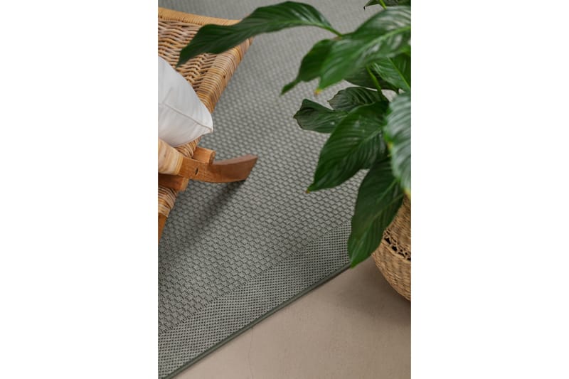 Tasokudottu Matto Miami 80x250 cm Vihreä - Vihreä - Kodintekstiilit & matot - Matto - Tasokudotut matot