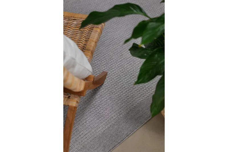 Tasokudottu matto Miami Neliö 200x200 cm - Harmaa - Kodintekstiilit & matot - Matto - Tasokudotut matot