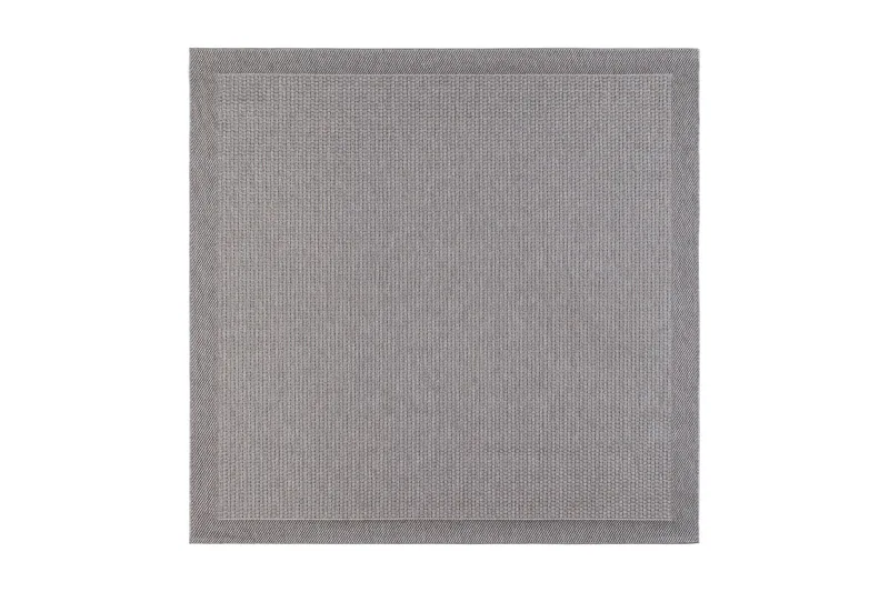 Tasokudottu matto Miami Neliö 200x200 cm, Harmaa