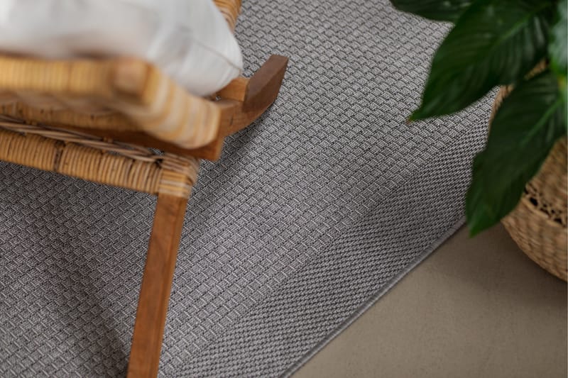 Tasokudottu matto Miami Neliö 200x200 cm - Harmaa - Kodintekstiilit & matot - Matto - Tasokudotut matot