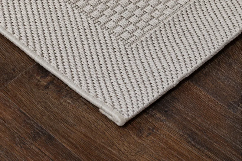 Tasokudottu matto Miami Neliö 200x200 cm - Valkoinen - Kodintekstiilit & matot - Matto - Tasokudotut matot