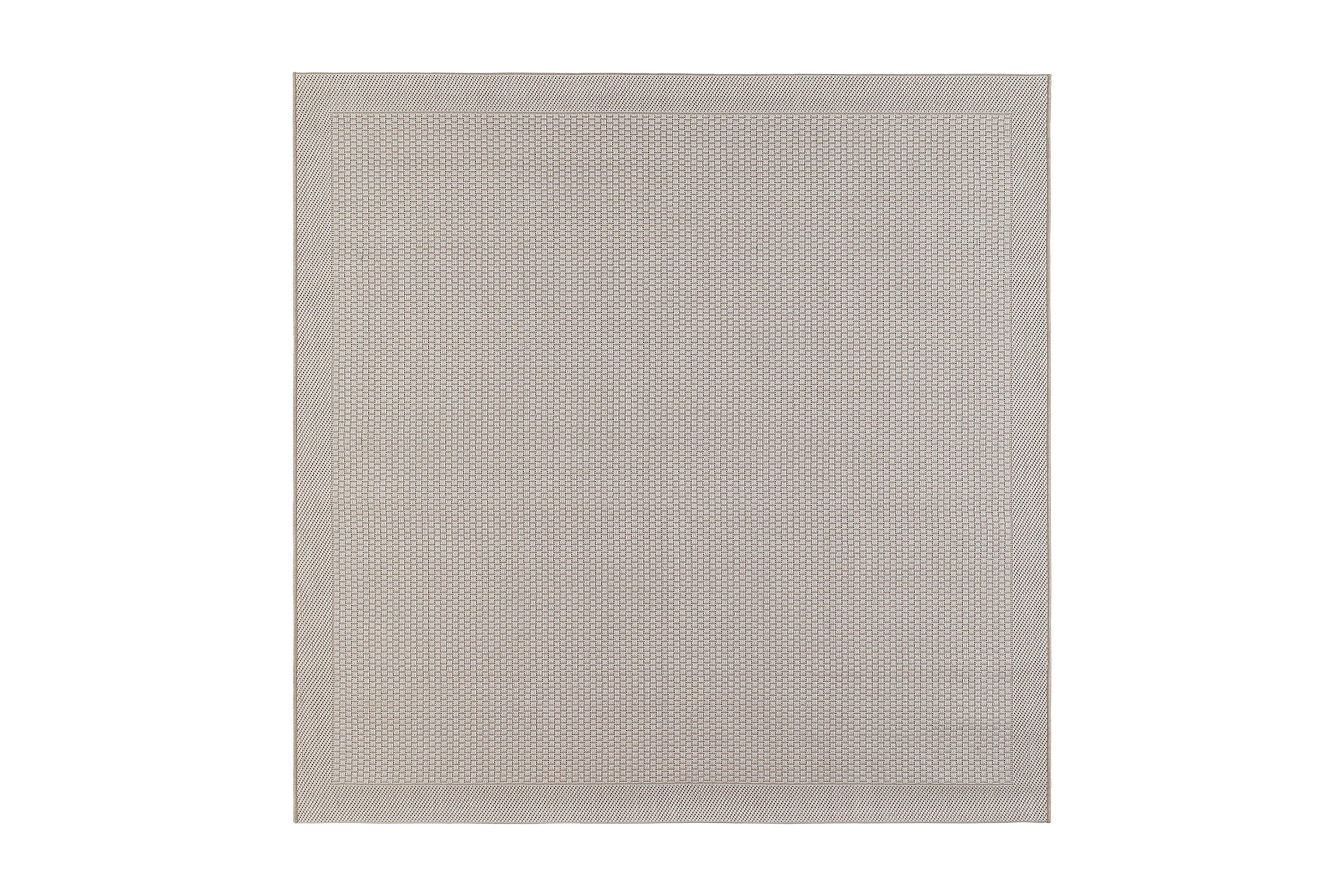 Tasokudottu matto Miami Neliö 200x200 cm - Valkoinen