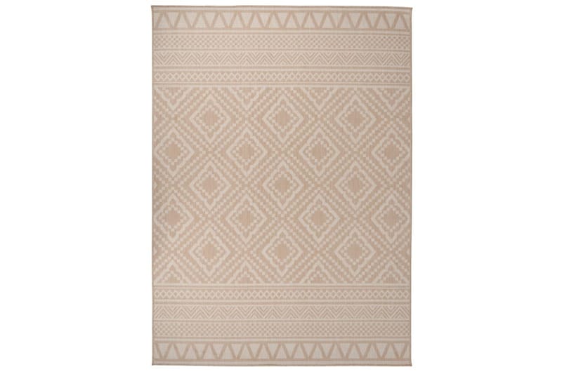 Ulkomatto Flatweave 200x280 cm ruskeat raidat - Ruskea - Kodintekstiilit & matot - Matto - Ulkomatto