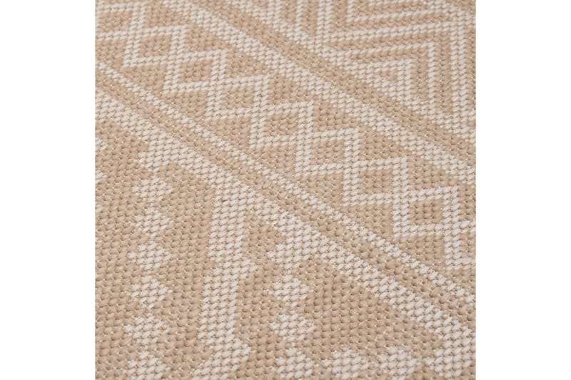 Ulkomatto Flatweave 200x280 cm ruskeat raidat - Ruskea - Kodintekstiilit & matot - Matto - Ulkomatto