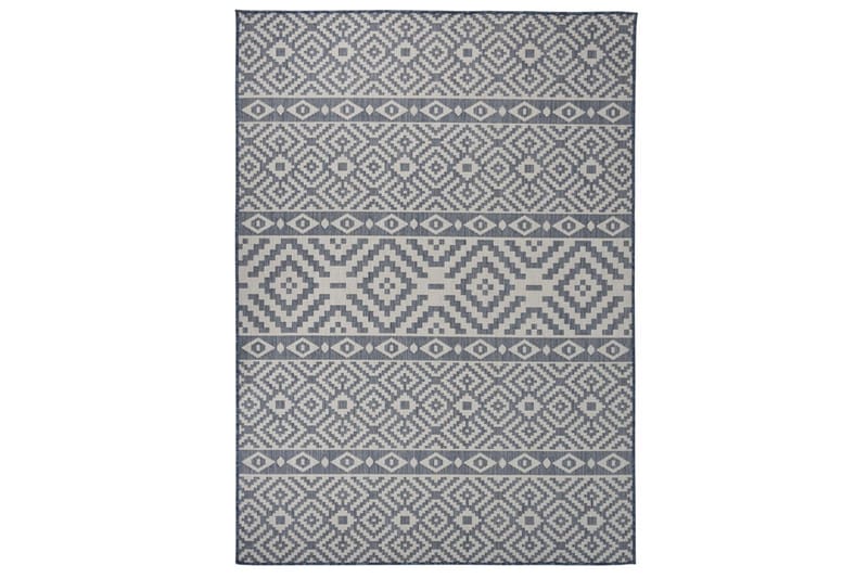 Ulkomatto Flatweave 200x280 cm siniset raidat - Sininen - Kodintekstiilit & matot - Matto - Ulkomatto