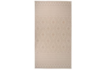 Ulkomatto Flatweave 80x150 cm ruskeat raidat - Ruskea - Kodintekstiilit & matot - Matto - Ulkomatto