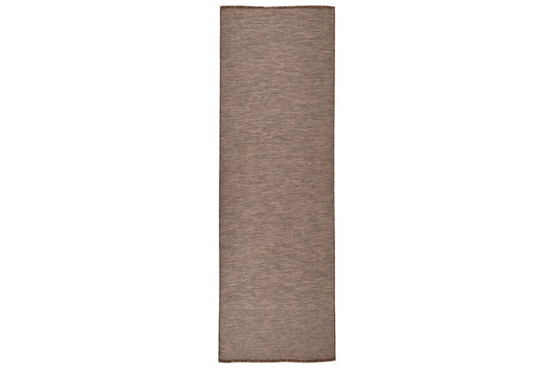 Ulkomatto Flatweave 80x250 cm ruskea - Ruskea - Kodintekstiilit & matot - Matto - Ulkomatto