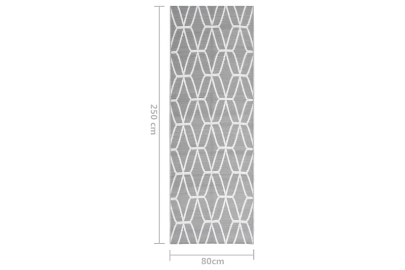 Ulkomatto harmaa 80x250 cm PP - Harmaa - Kodintekstiilit & matot - Matto - Ulkomatto