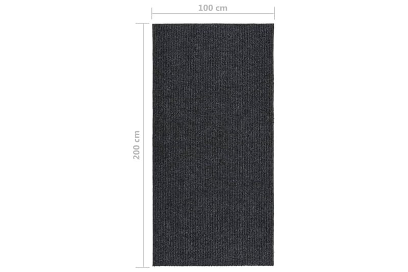 Käytävän kuramatto 100x200 cm antrasiitti - Antrasiitti - Kodintekstiilit & matot - Matto - Ulkomatto - Muovimatto