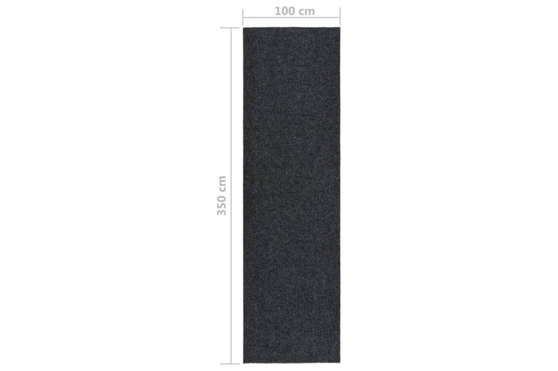 Käytävän kuramatto 100x350 cm antrasiitti - Antrasiitti - Kodintekstiilit & matot - Matto - Ulkomatto - Muovimatto