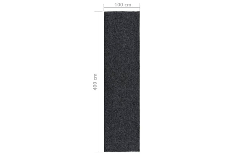 Käytävän kuramatto 100x400 cm antrasiitti - Antrasiitti - Kodintekstiilit & matot - Matto - Ulkomatto - Muovimatto