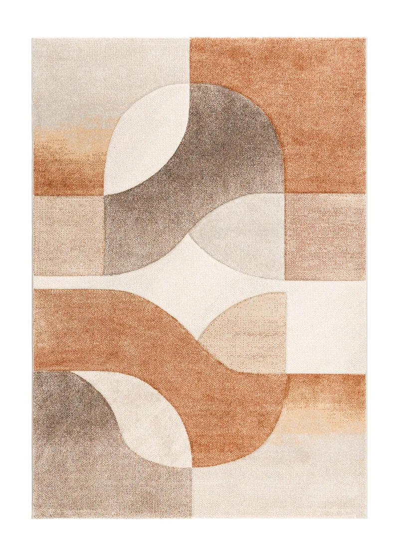 Konekudottu matto KM Home Brilliance Shape 140x200 cm Ruoste, ruoste