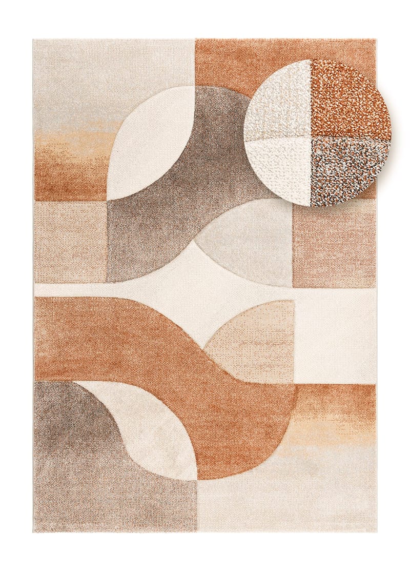 Konekudottu matto KM Home Brilliance Shape 140x200 cm Ruoste - ruoste - Kodintekstiilit & matot - Matto - Ulkomatto - Parvekematto & terassimatto