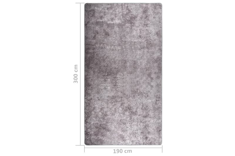 Matto pestävä 190x300 cm harmaa liukumaton - Harmaa - Kodintekstiilit & matot - Matto - Ulkomatto - Muovimatto
