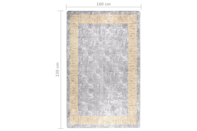 Matto pestävä 160x230 cm harmaa liukumaton - Harmaa - Kodintekstiilit & matot - Matto - Ulkomatto - Muovimatto