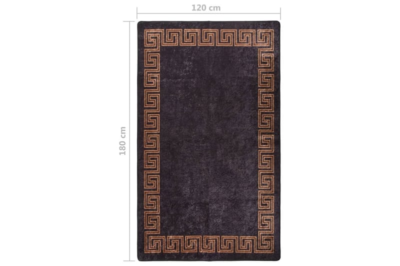 Matto pestävä 120x180 cm musta ja kulta liukumaton - Monivärinen - Kodintekstiilit & matot - Matto - Ulkomatto - Muovimatto