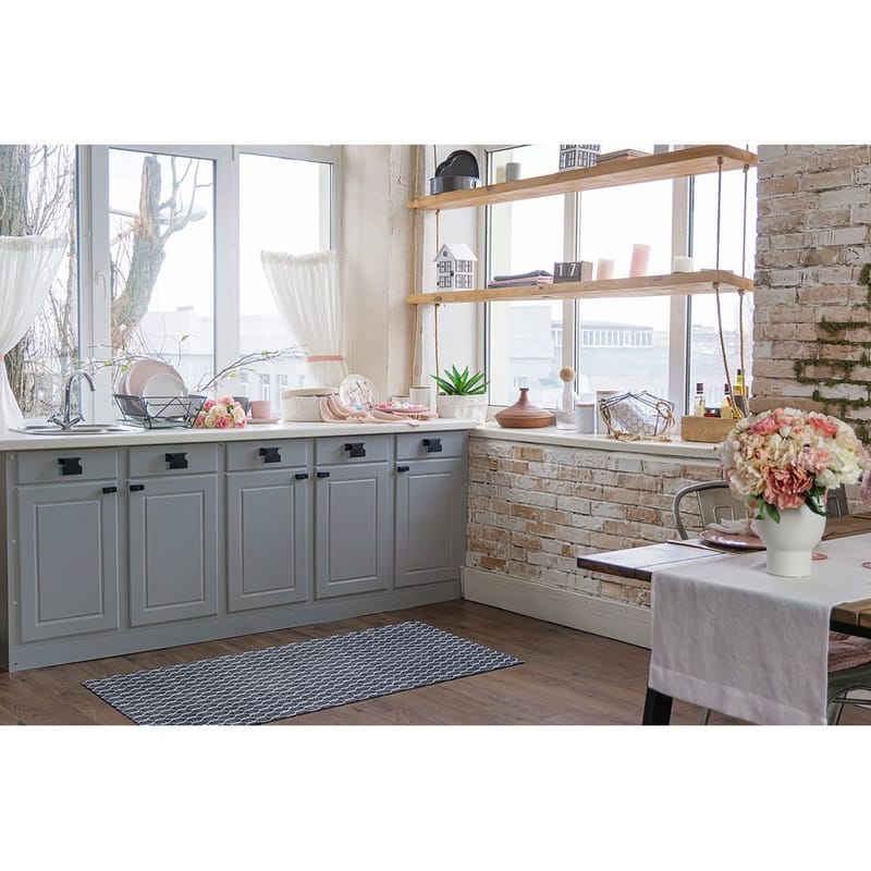 Muovimatto Hilma Link - 70x150 cm, Sininen - Kodintekstiilit & matot - Matto - Ulkomatto - Parvekematto & terassimatto