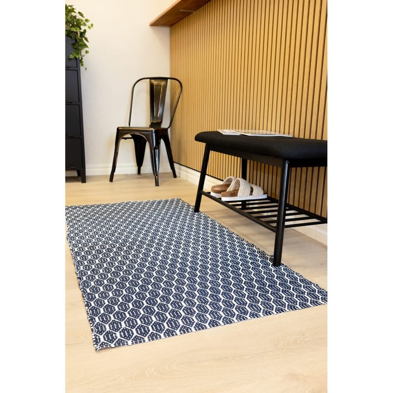 Muovimatto Hilma Link - 70x150 cm, Sininen - Kodintekstiilit & matot - Matto - Ulkomatto - Parvekematto & terassimatto