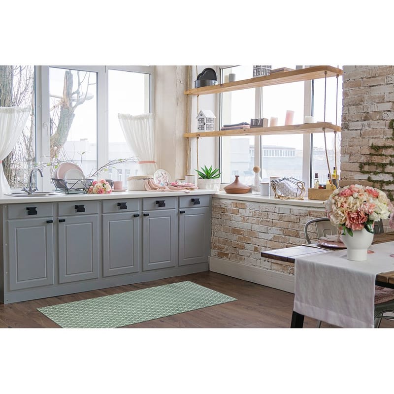 Muovimatto Hilma Link - 70x200 cm, Vihreä - Kodintekstiilit & matot - Matto - Ulkomatto - Parvekematto & terassimatto