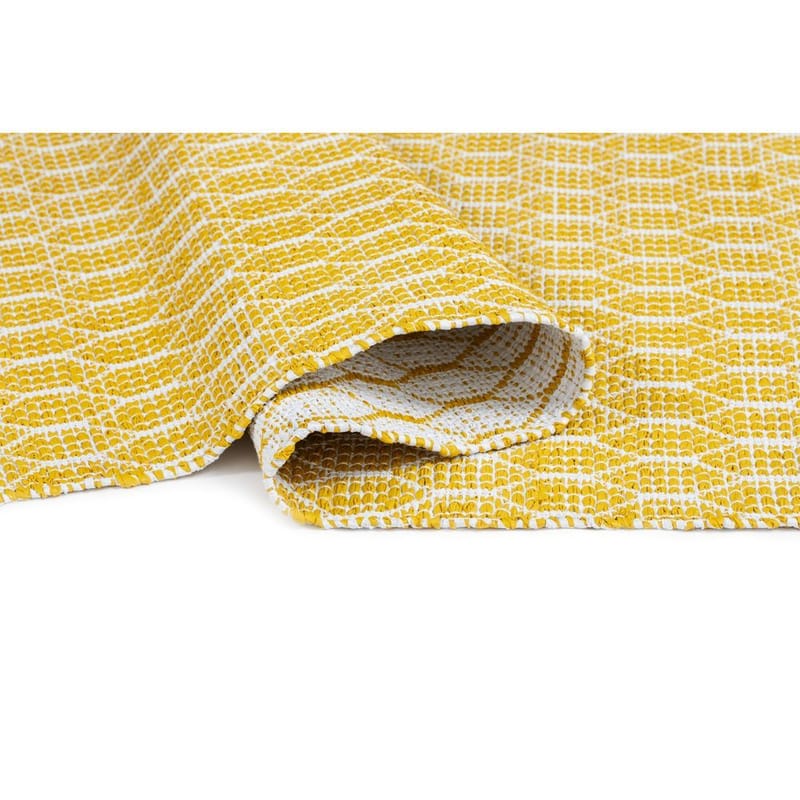 Muovimatto Hilma Link - 70x250 cm, Keltainen - Kodintekstiilit & matot - Matto - Ulkomatto - Parvekematto & terassimatto