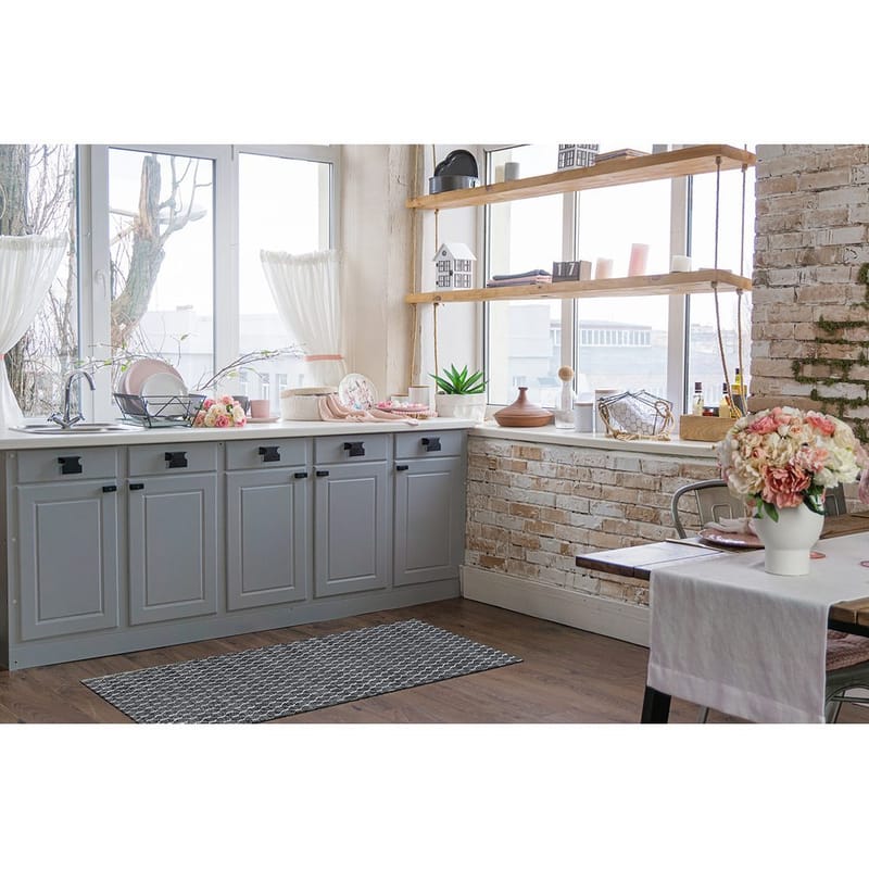 Muovimatto Hilma Link - 70x250 cm, Musta - Kodintekstiilit & matot - Matto - Ulkomatto - Parvekematto & terassimatto