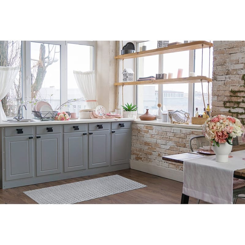 Muovimatto Hilma Link - 70x300 cm, Harmaa - Kodintekstiilit & matot - Matto - Ulkomatto - Parvekematto & terassimatto