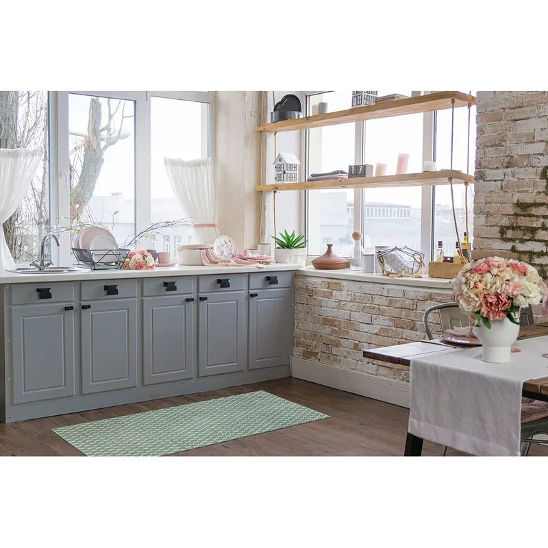 Muovimatto Hilma Link - 70x300 cm, Vihreä - Kodintekstiilit & matot - Matto - Ulkomatto - Parvekematto & terassimatto