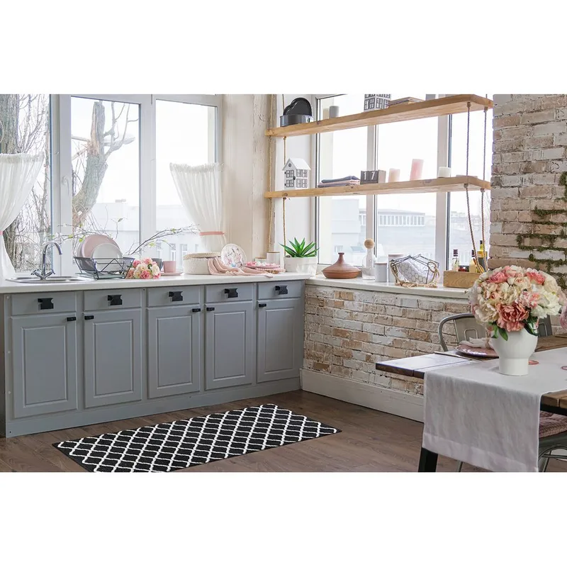 Muovimatto Hilma Wave - 150x220 cm, Musta - Kodintekstiilit & matot - Matto - Ulkomatto - Parvekematto & terassimatto