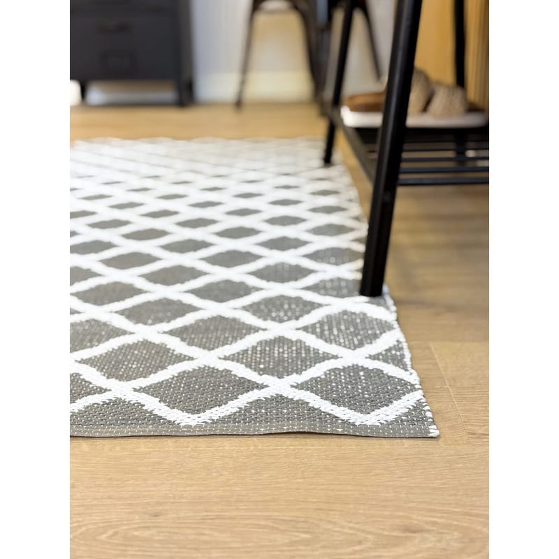 Muovimatto Hilma Wave - 70x150 cm, Harmaa - Kodintekstiilit & matot - Matto - Ulkomatto - Parvekematto & terassimatto