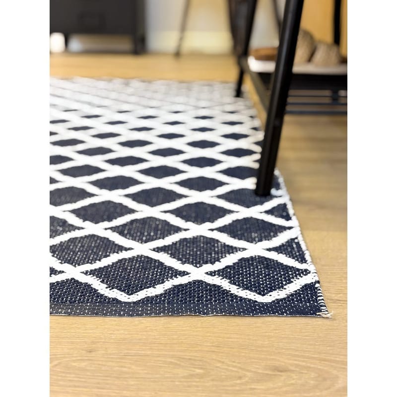 Muovimatto Hilma Wave - 70x150 cm, Sininen - Kodintekstiilit & matot - Matto - Ulkomatto - Parvekematto & terassimatto