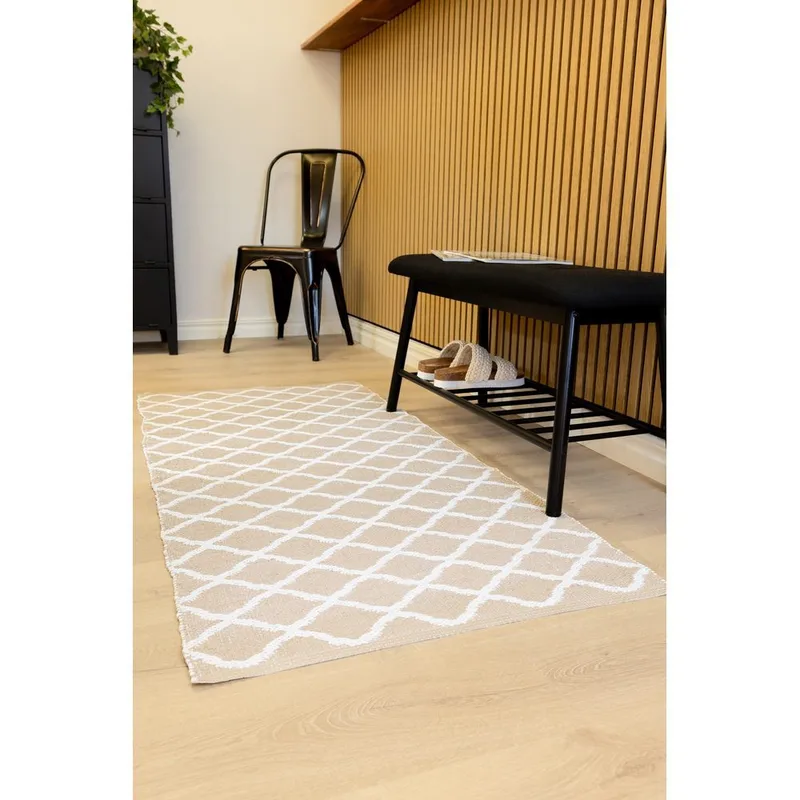 Muovimatto Hilma Wave - 70x150 cm, Pellava - Kodintekstiilit & matot - Matto - Ulkomatto - Parvekematto & terassimatto