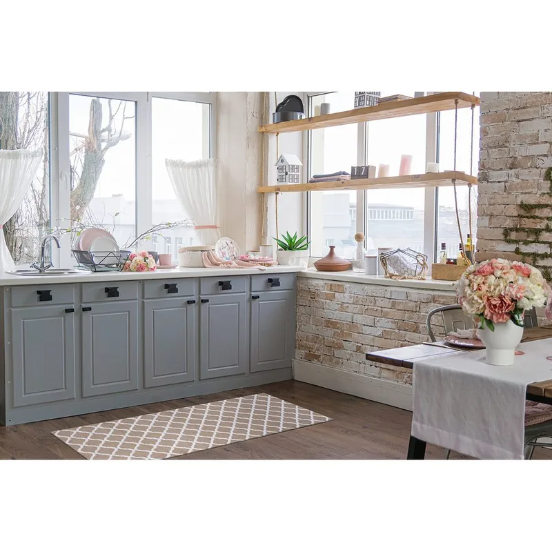 Muovimatto Hilma Wave - 70x150 cm, Pellava - Kodintekstiilit & matot - Matto - Ulkomatto - Parvekematto & terassimatto