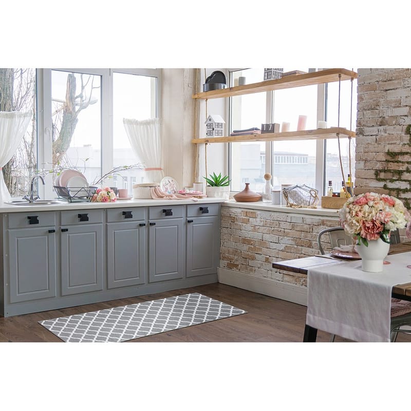 Muovimatto Hilma Wave - 70x250 cm, Harmaa - Kodintekstiilit & matot - Matto - Ulkomatto - Parvekematto & terassimatto