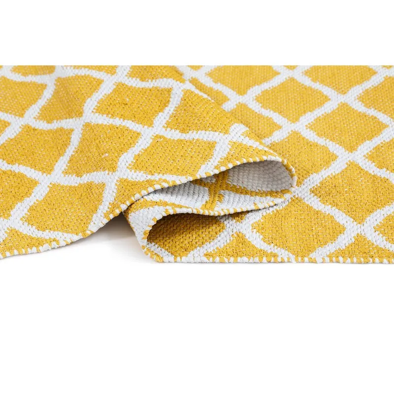 Muovimatto Hilma Wave - 70x250 cm, Keltainen - Kodintekstiilit & matot - Matto - Ulkomatto - Parvekematto & terassimatto